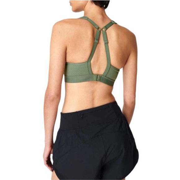 SWEATY BETTY Ultra Run Sports Bra in Heath Green 34D - Picture 2 of 7